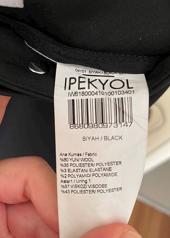 34 Beden siyah Renk Düğmeli Siyah Midi Kalem Etek