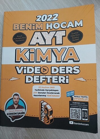 benim hocam ayt kimya video ders defteri