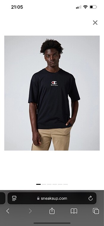 l Beden siyah Renk Champion siyah tshirt