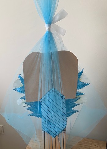 Mavi Bebekli Hoş Geldin Çiçek Aranjmanı - Görsel 2