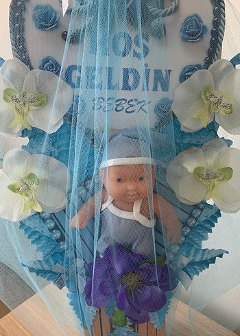 Mavi Bebekli Hoş Geldin Çiçek Aranjmanı - Görsel 3