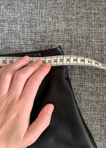 Defacto Suni Deri Mini Etek - Görsel 4