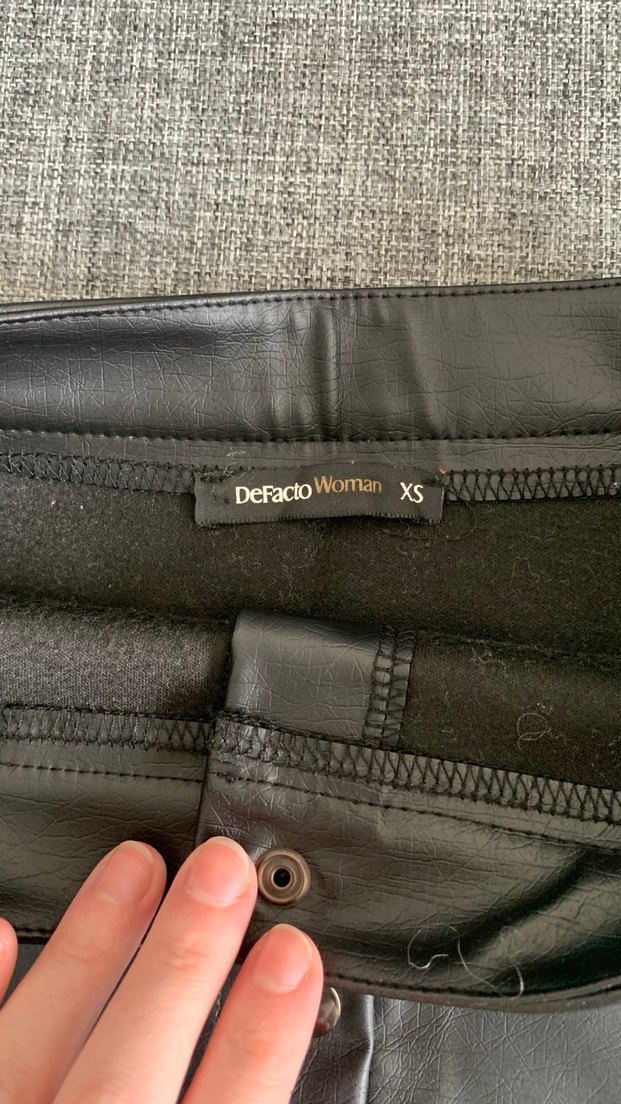 Defacto Suni Deri Mini Etek - Görsel 3