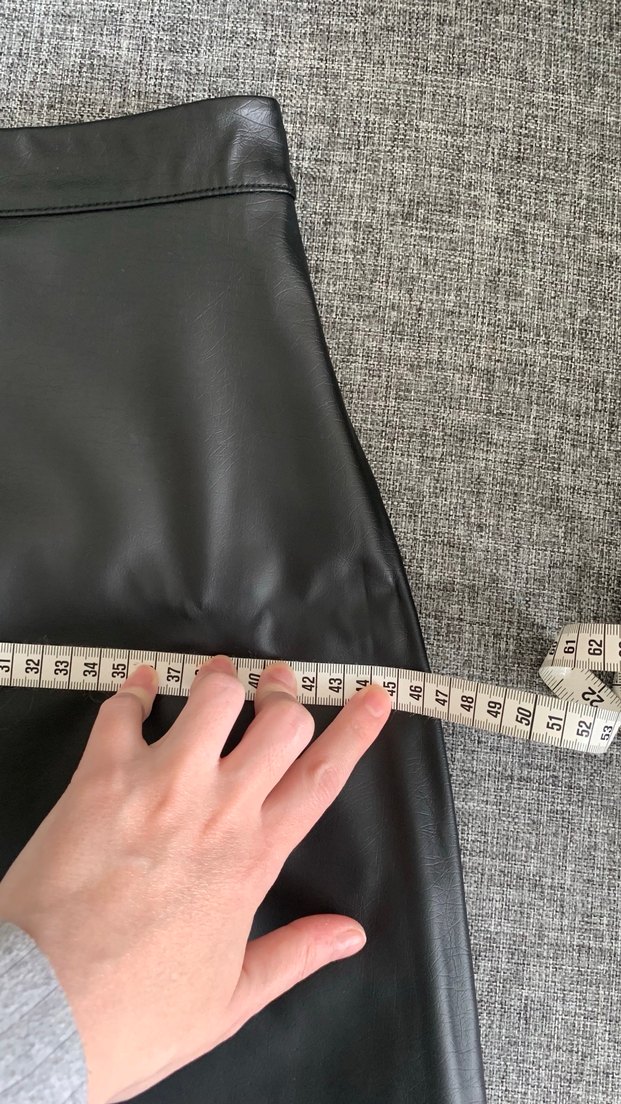 Defacto Suni Deri Mini Etek - Görsel 5