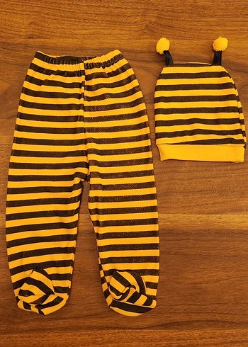 Arı Uzun Kollu Zıbınlı Bebek Takımı - Görsel 4