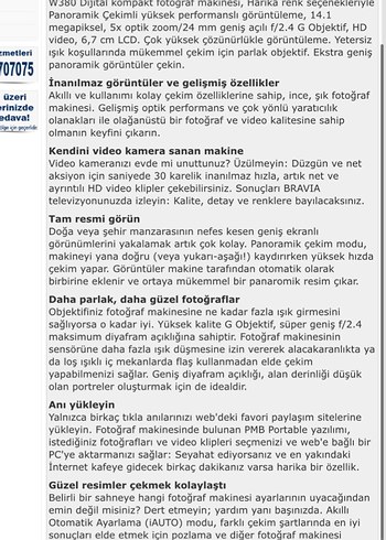 Sony Cyber-shot G Dijital Kamera Gri DSC-W380 - Görsel 6