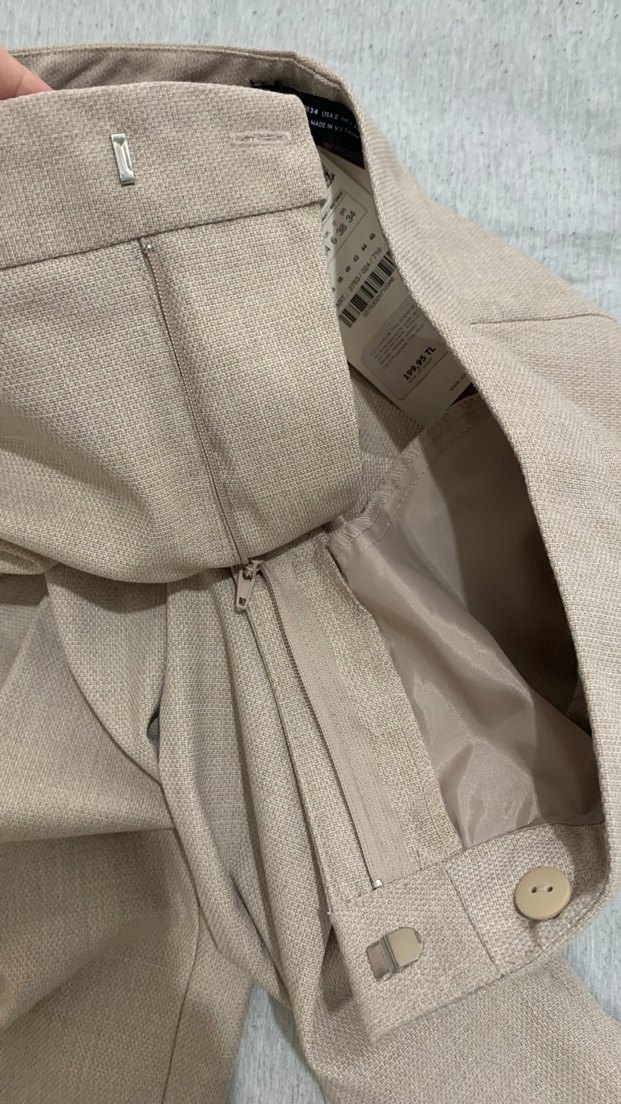 Zara Regular Fit Kadın Kumaş Pantolon - Görsel 3