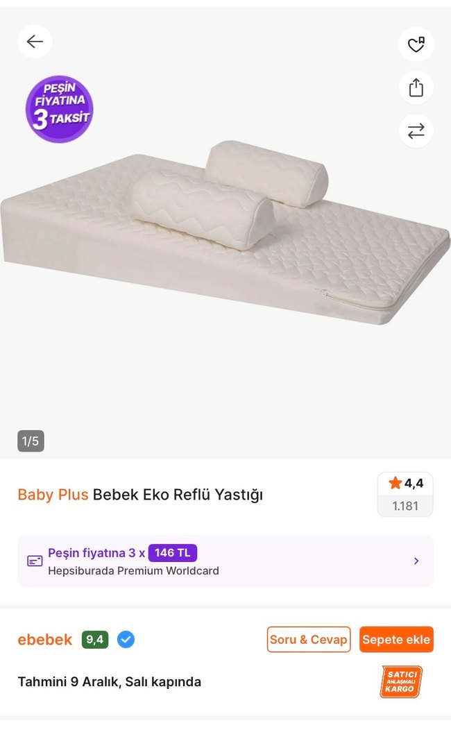 Baby Plus Bebek Reflü Yatağı - Görsel 3