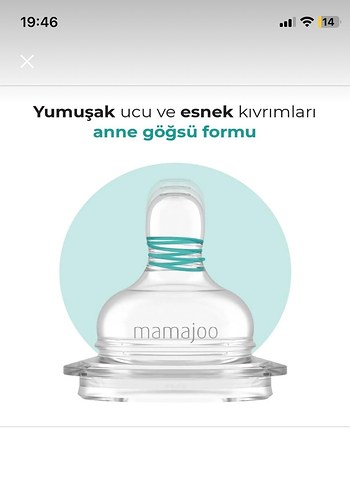 Mamajoo 160ml Anti-Kolik Bebek Biberonu - Görsel 5