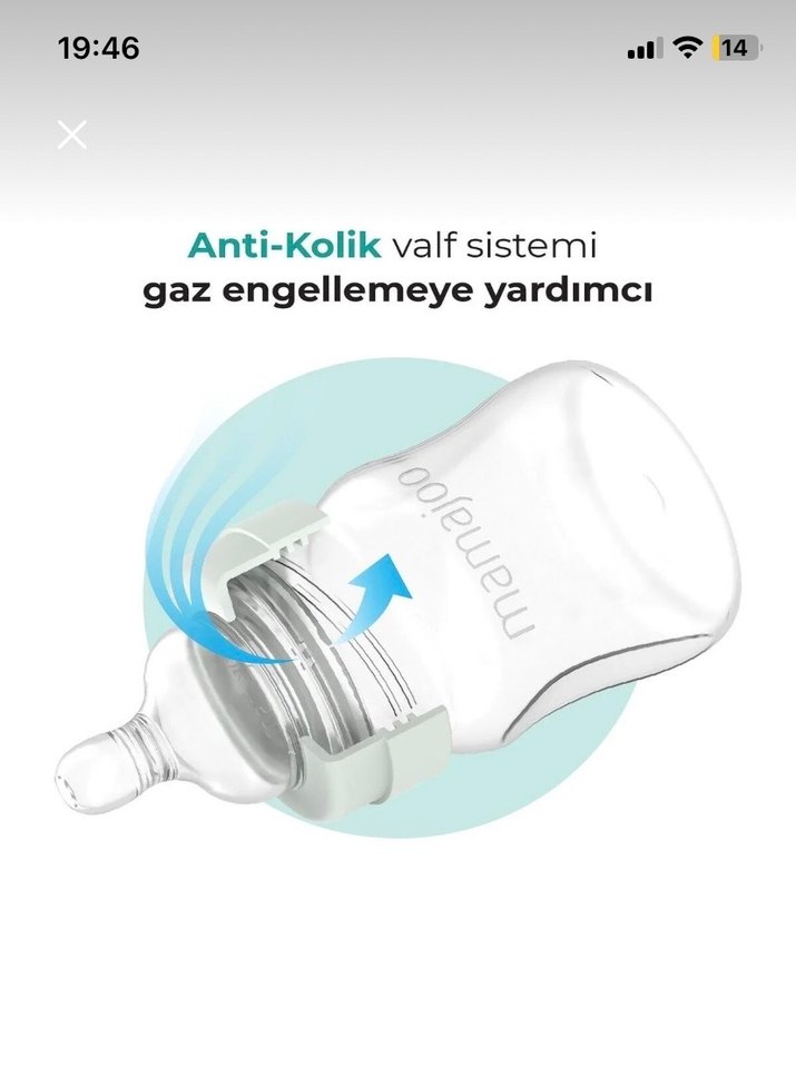 Mamajoo 160ml Anti-Kolik Bebek Biberonu - Görsel 4