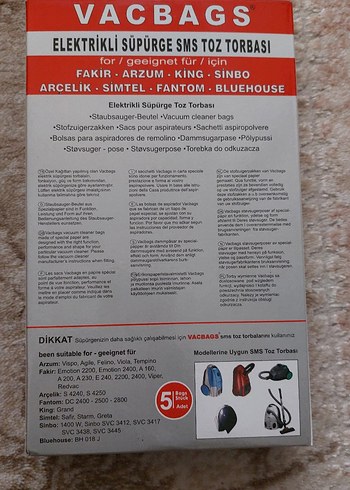 Elektrikli Süpürge Toz Torbası Tip 05 - 5 Adet - Görsel 2