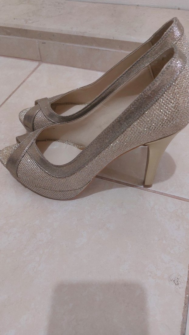 Dore Parlak Yılan Desenli Kadın Topuklu Ayakkabı - Görsel 2