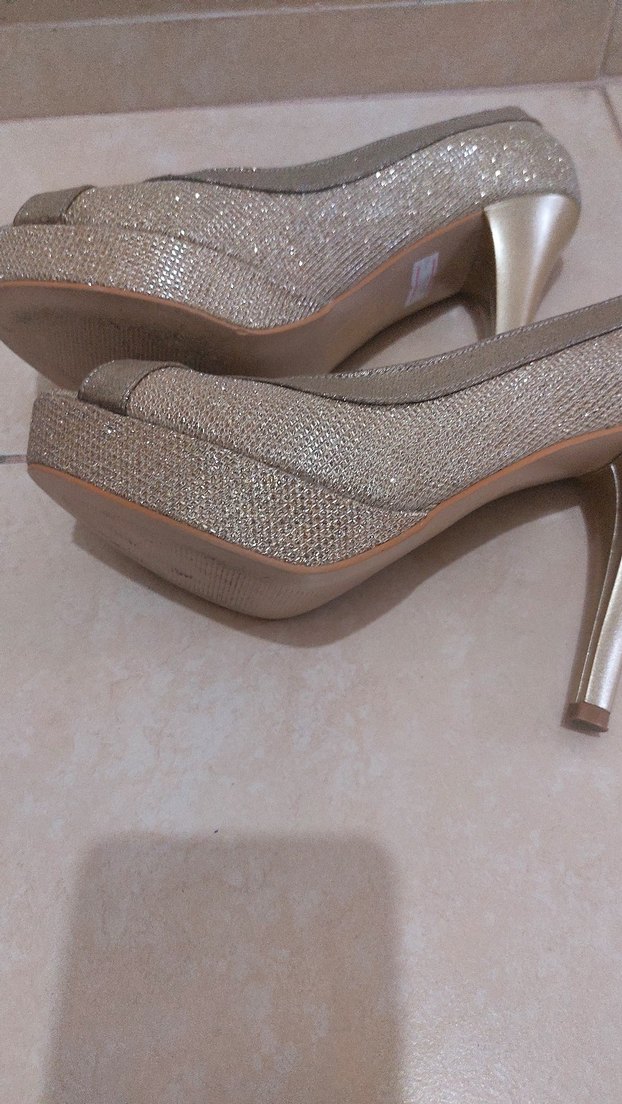 Dore Parlak Yılan Desenli Kadın Topuklu Ayakkabı - Görsel 3