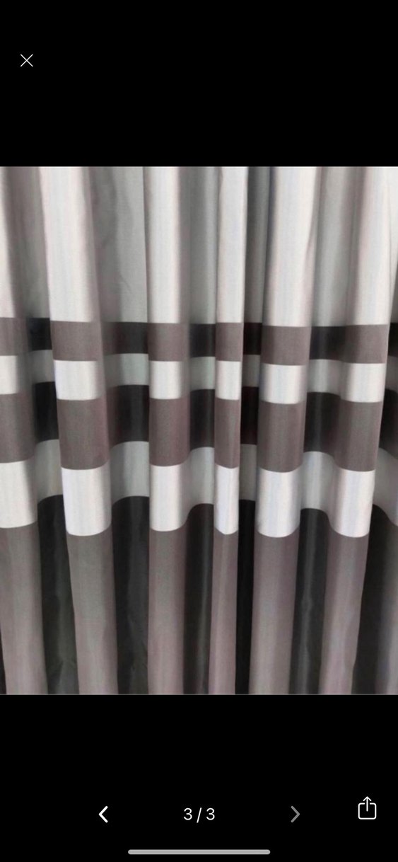 Gri Çizgili Modern Perde - Görsel 2