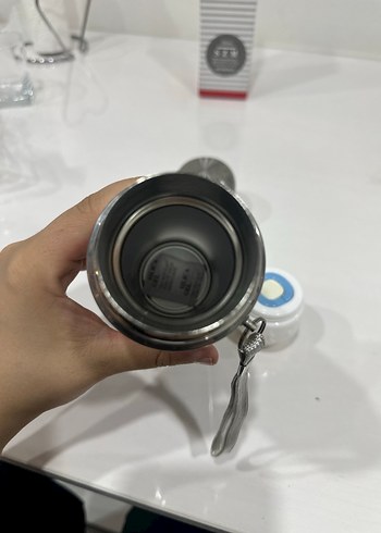 Gri Çelik Spor Termos Şişe SZM - Görsel 4