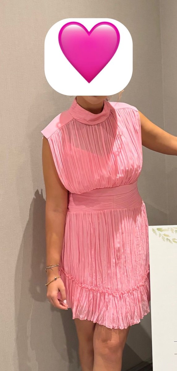 İpekyol Pembe Pilili Sırt Detaylı Mini Elbise - Görsel 4