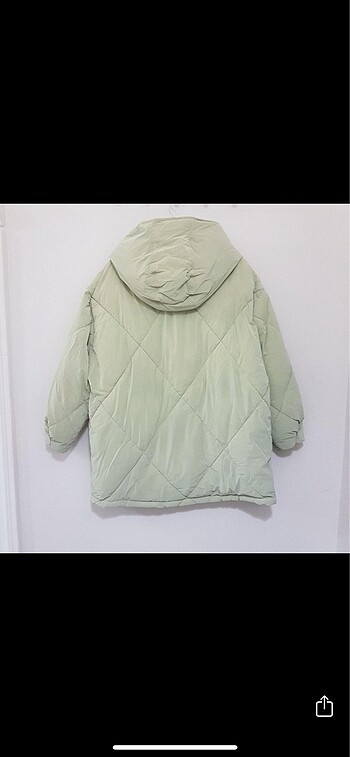 l Beden yeşil Renk Zara Puffer Sisme Mont