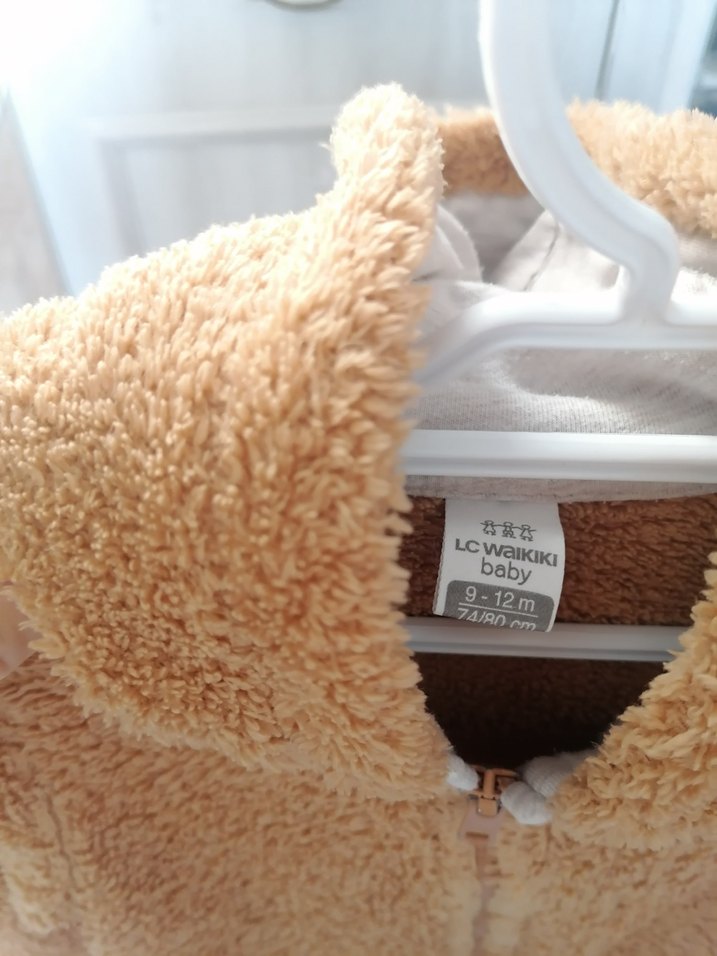 Kahverengi Kapüşonlu Erkek bebekk Mont SORUNSUZ TERTEMİZ - Görsel 3