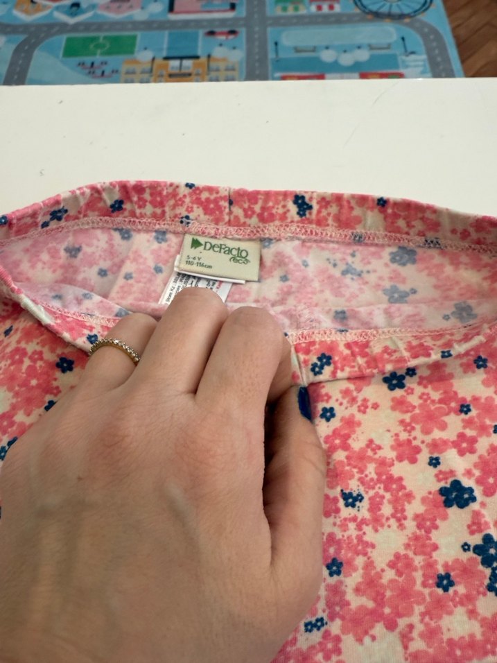 Rahat Kesim Renkli Baskılı 5-6 yaş Kız Taytları - Görsel 3