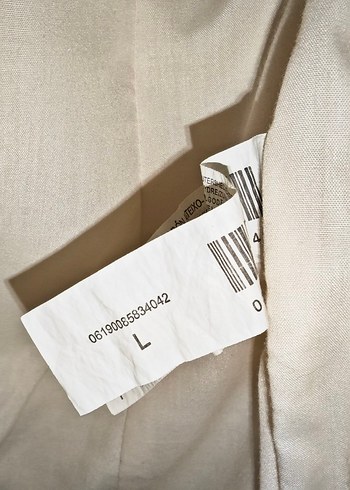 Düğmeli Beyaz Kadın Ceket - Görsel 10