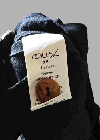 Lacivert Kadın Keten Pantolon - Görsel 5