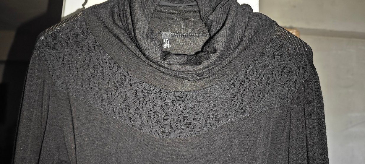 Siyah Uzun Kollu Drapeli Kadın Elbise - Görsel 5