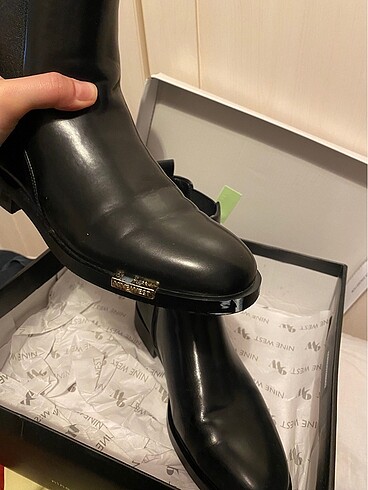 39 Beden siyah Renk Ninewest deri bot