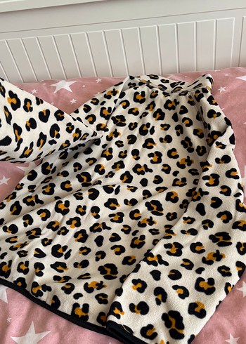 4 Yaş Beden kahverengi Renk Leopar Desenli Polar Ceket
