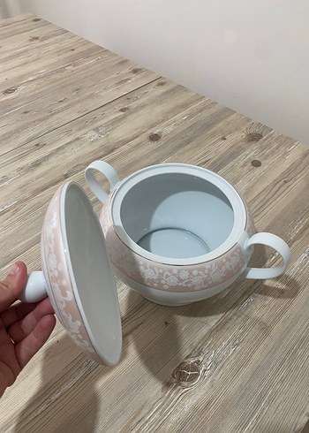 Pastel Çiçek Desenli Beyaz Çorba Kasesi - Görsel 3