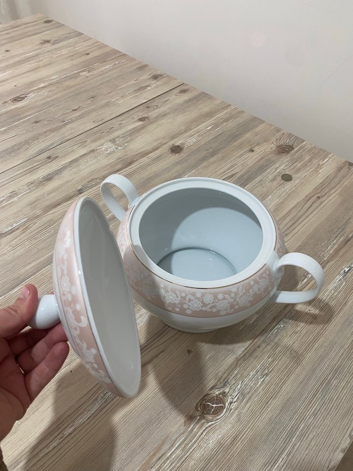 Pastel Çiçek Desenli Beyaz Çorba Kasesi - Görsel 3