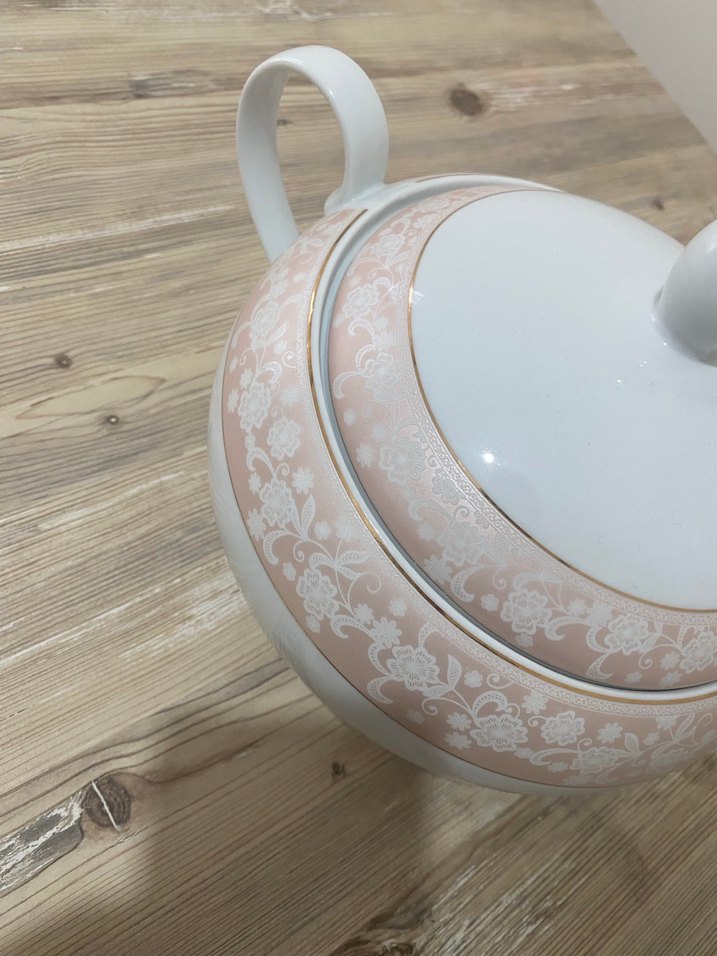 Pastel Çiçek Desenli Beyaz Çorba Kasesi - Görsel 2