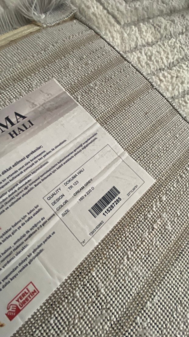 Gri Modern Desenli Halı - Görsel 4