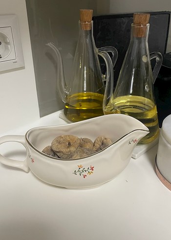 Pastel Beyaz Çiçekli Sosluk - Görsel 3