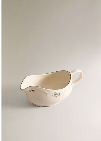 Pastel Beyaz Çiçekli Sosluk - Görsel 2