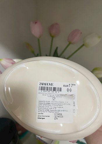 Pastel Beyaz Çiçekli Sosluk - Görsel 5