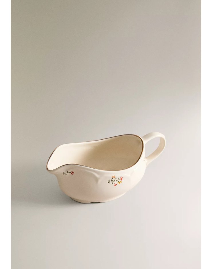 Pastel Beyaz Çiçekli Sosluk - Görsel 2