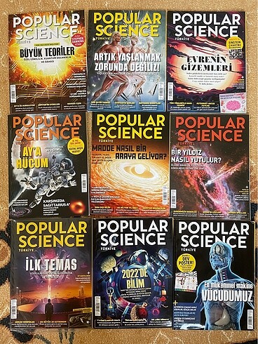  Popular science 2022 yılı dergileri 9 adet