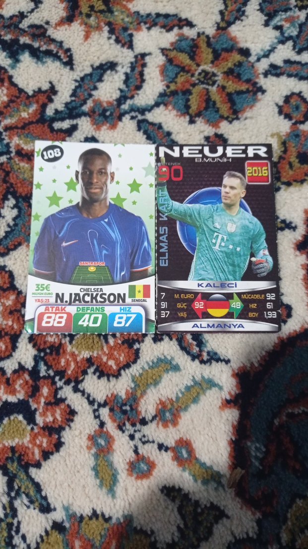 Çok Renkli Futbol Kartları (farklı seriler) - Görsel 5