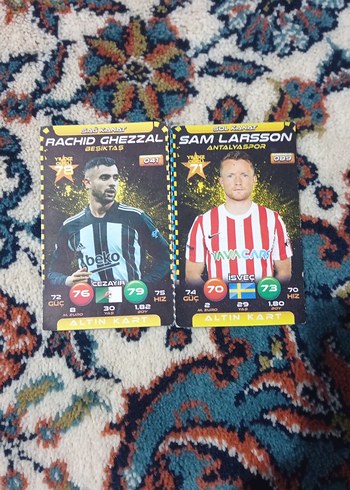 Rachid Ghezzal ve Sam Larsson Futbol Kartları