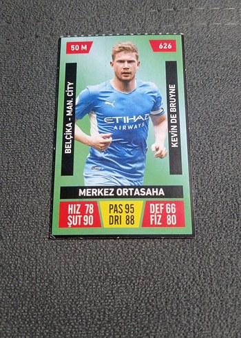 Kevin De Bruyne Futbol Kartı - Merkez Orta Saha
