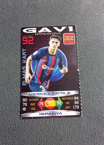 Gavi Barcelona Futbol Kartı