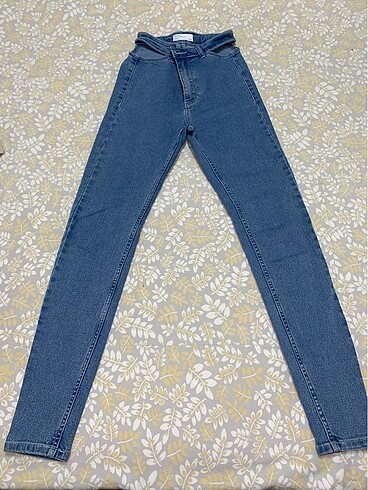 Pencere detaylı fit jeans