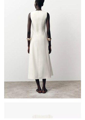 Zara Kemerli Midi Elbise - Görsel 3