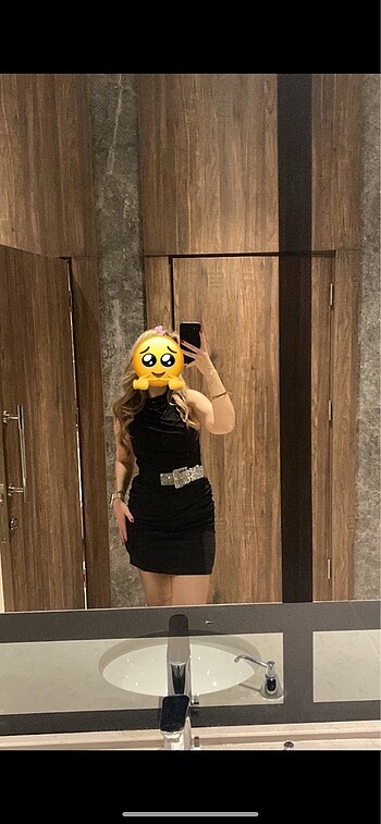 Zara ZARA Drapeli Kemerli Elbise