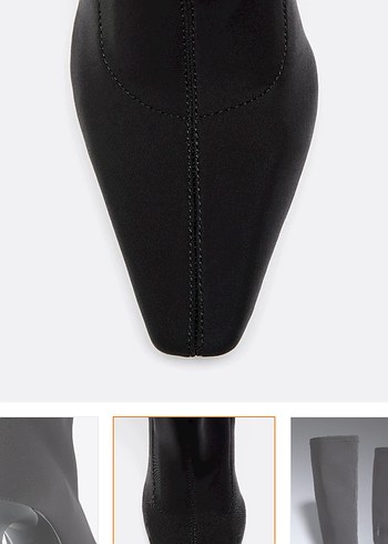 Stradivarius Kumaş Topuklu Çizme Etiketli - Görsel 2