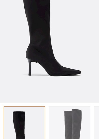 Stradivarius Kumaş Topuklu Çizme Etiketli - Görsel 3