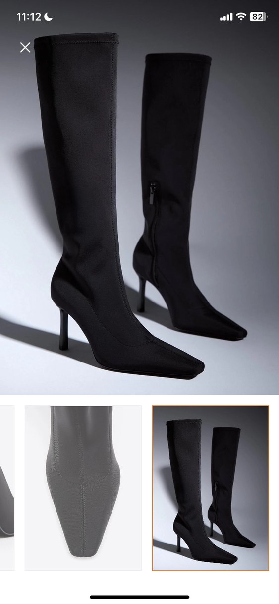 Stradivarius Kumaş Topuklu Çizme Etiketli - Görsel 4