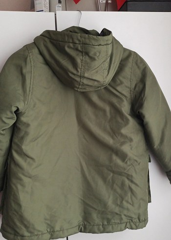 Kapüşonlu Erkek Çocuk Haki Mont - Görsel 7