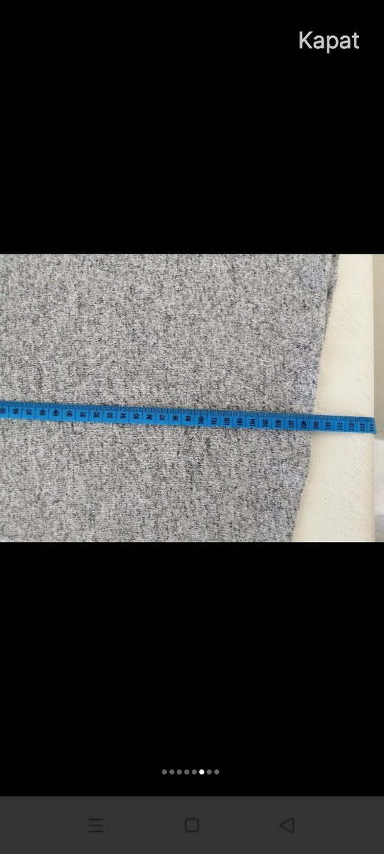 Gri Uzun Kollu Rahat Kesim Elbise ince triko elbise - Görsel 5