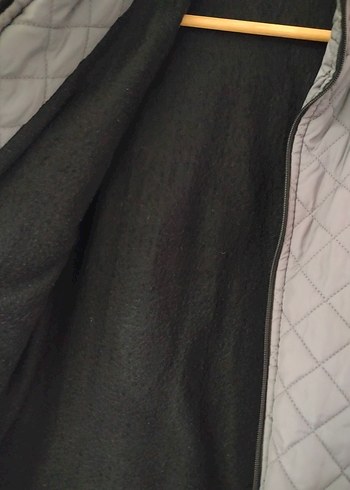 Gri Erkek Kapitone Fermuarlı Mont - Görsel 13